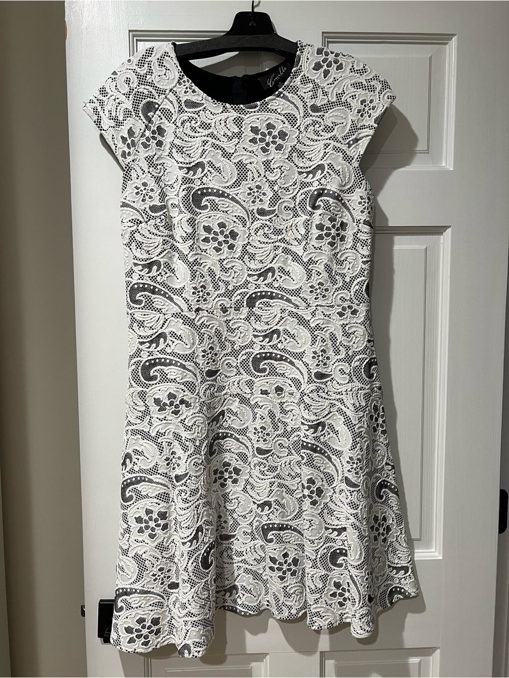 Camille La Vie White Lace Fit & Flare a-line Mini Dress size 14